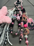 Pink and Black Anime Charm
