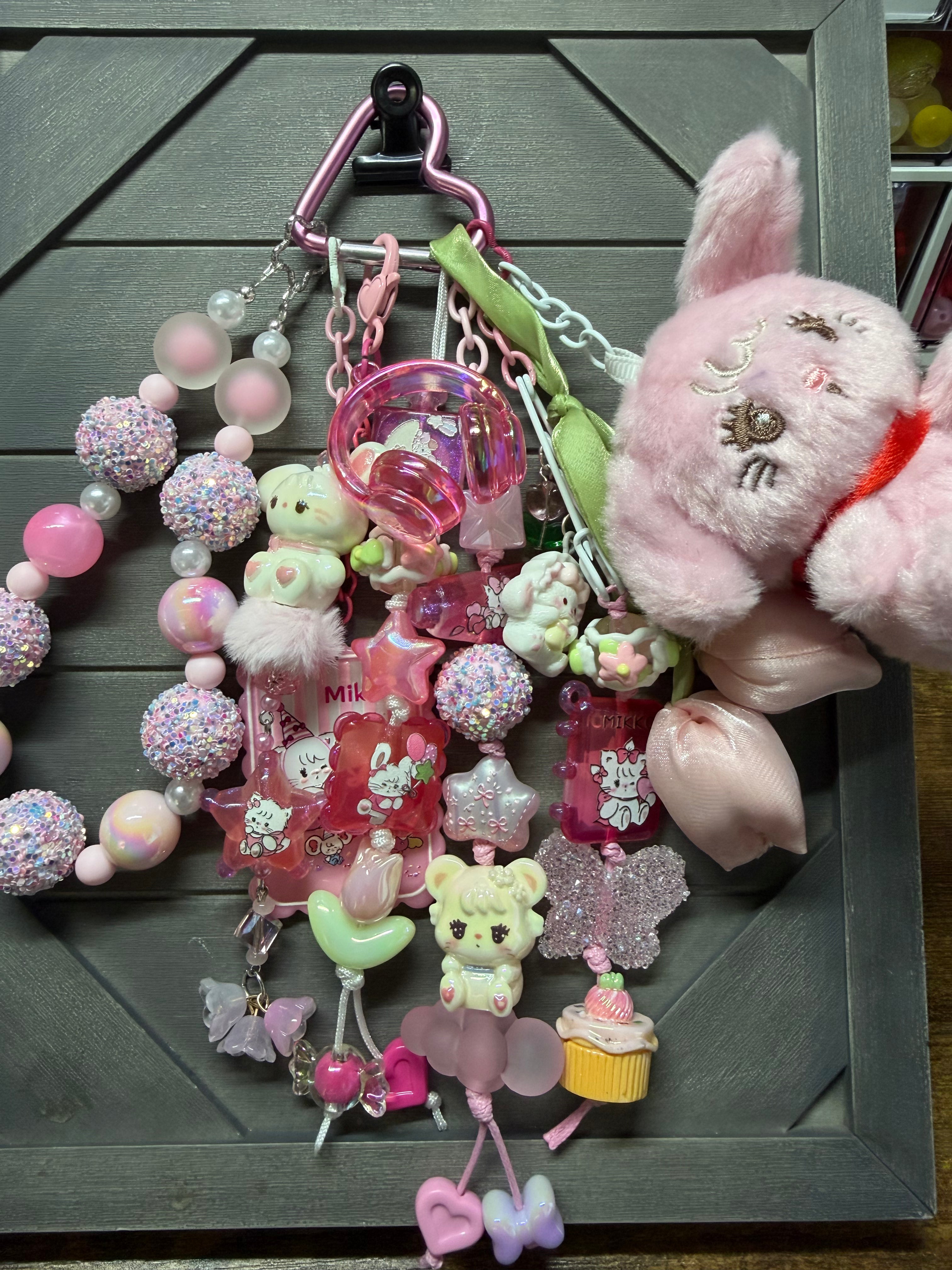 Pink Bunny Party Charm
