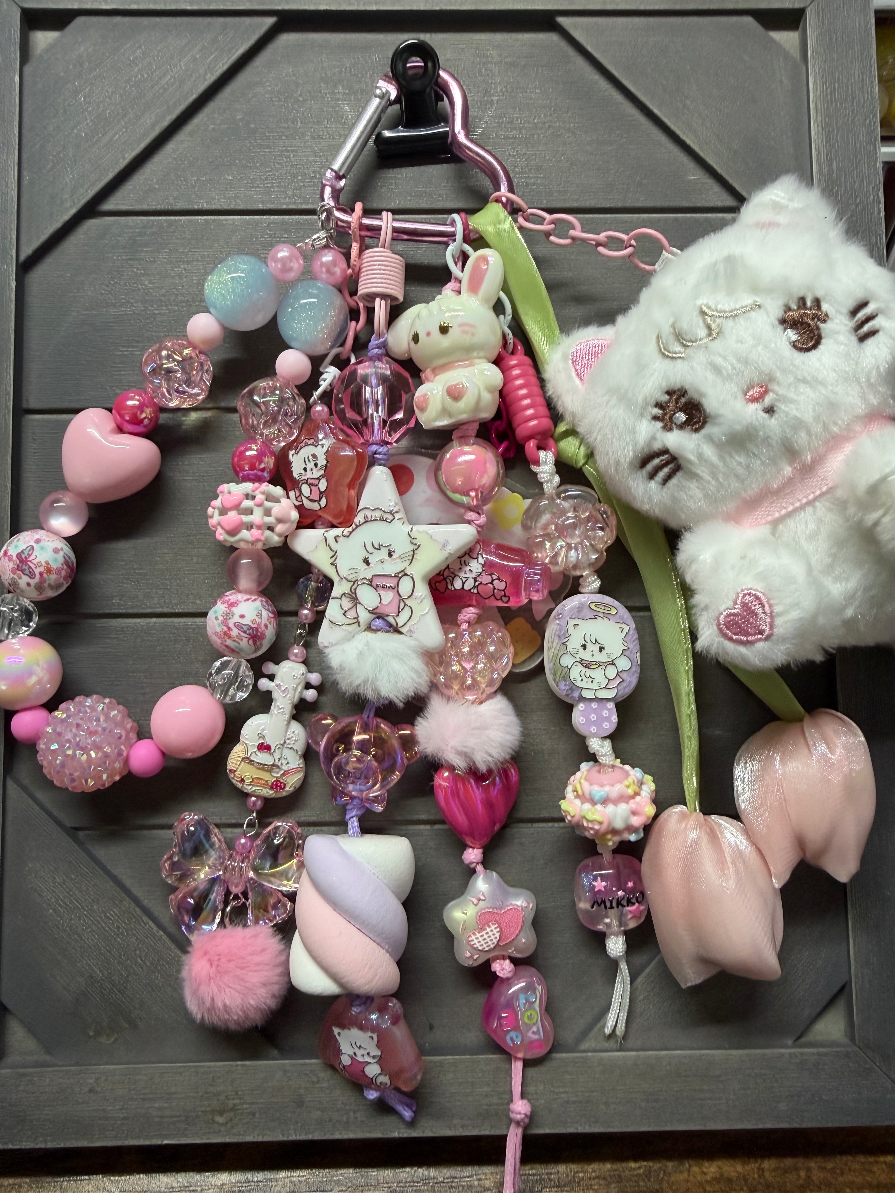 White Kitty Charm